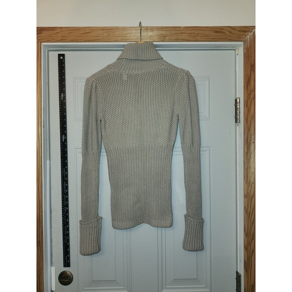 Moda Women’s Turtleneck Ribbed Knit Sweater — Size Small — Taupe/Beige Cozy - Picture 4 of 6